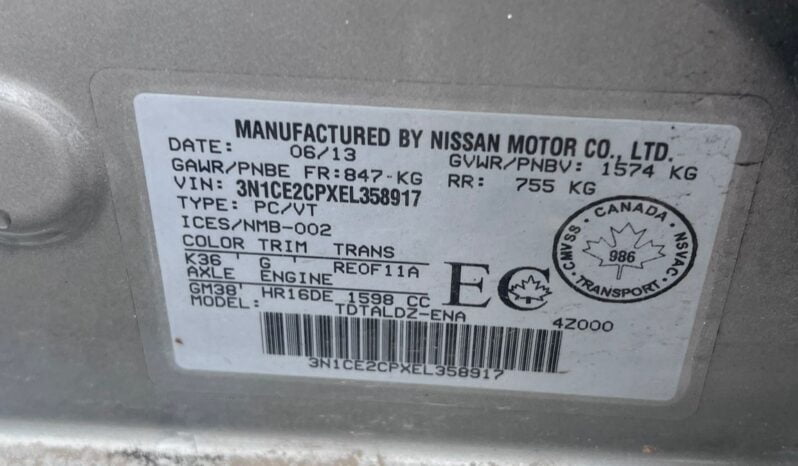 2014 Nissan Versa full